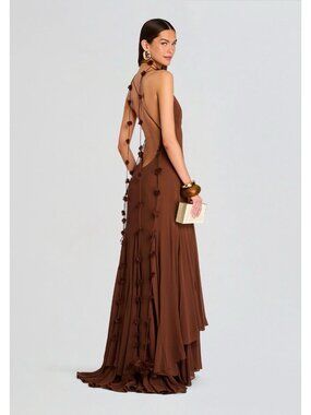 retrofete Deena Dress in Hazel Brown